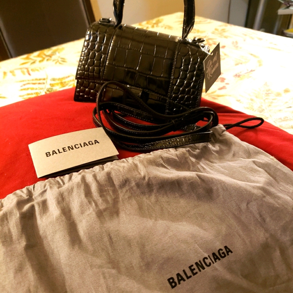 BALENCIAGA Calfskin Crocodile Bag